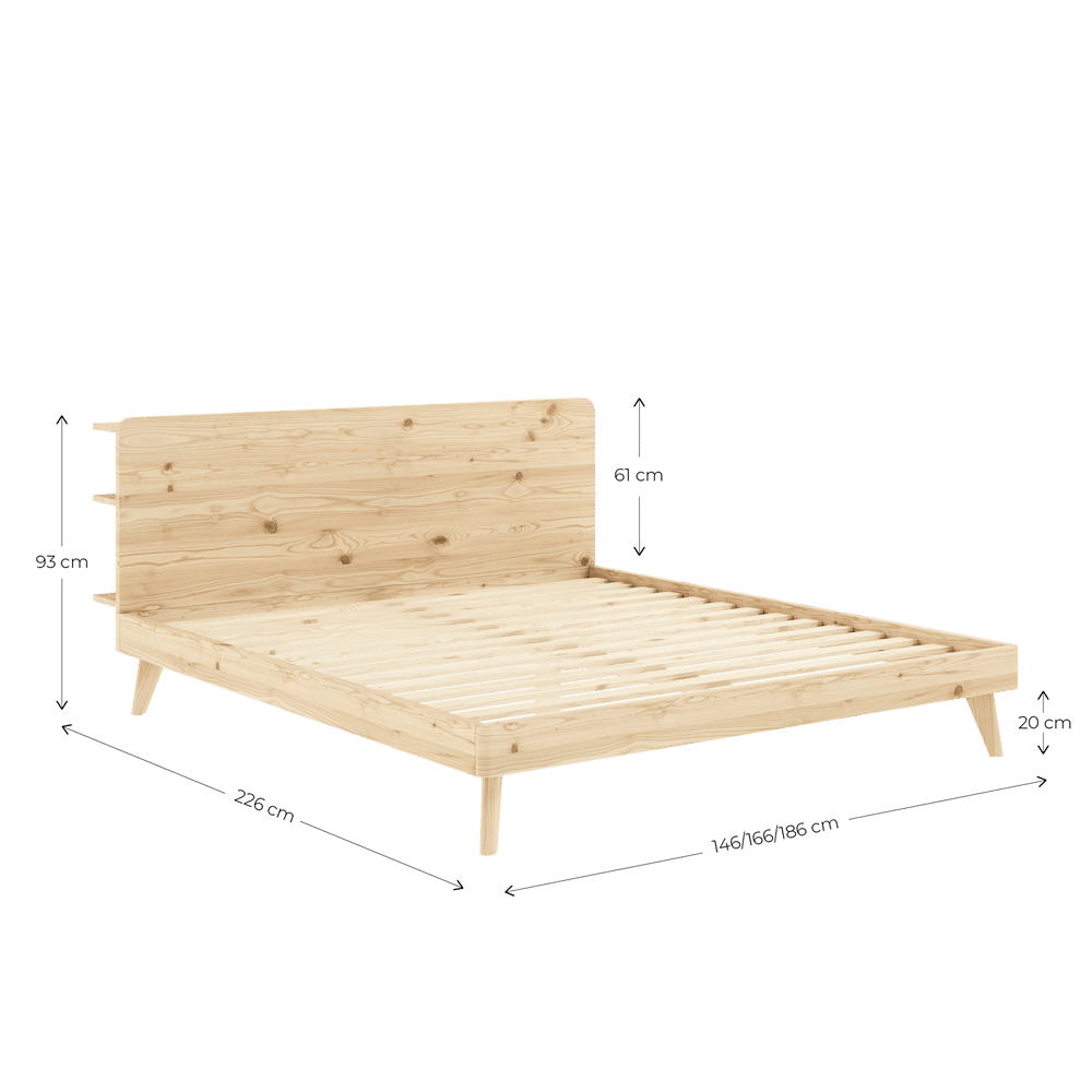 Karup Design RETREAT BED CLEAR LACQUERED 160 X 200