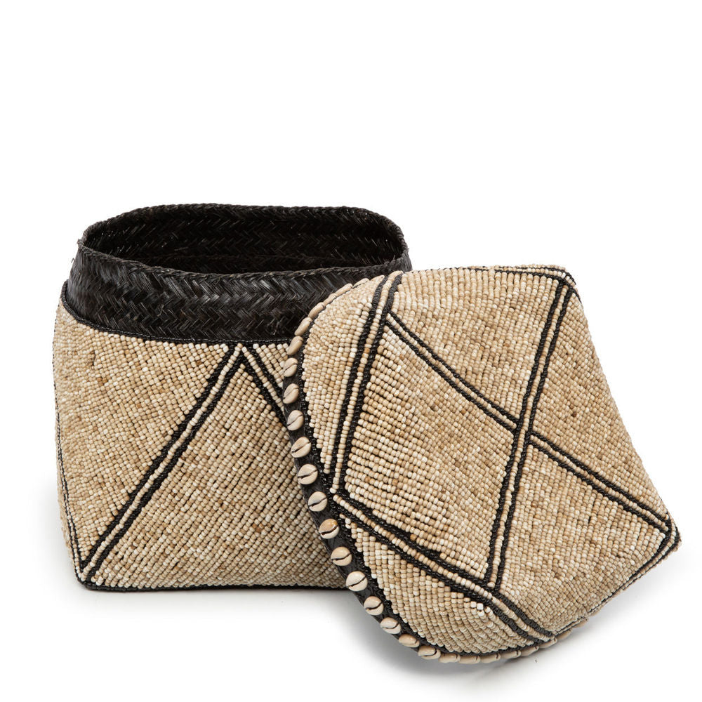 Bazar Bizarre Las cestas de cuentas-Naturaleza Negro-L