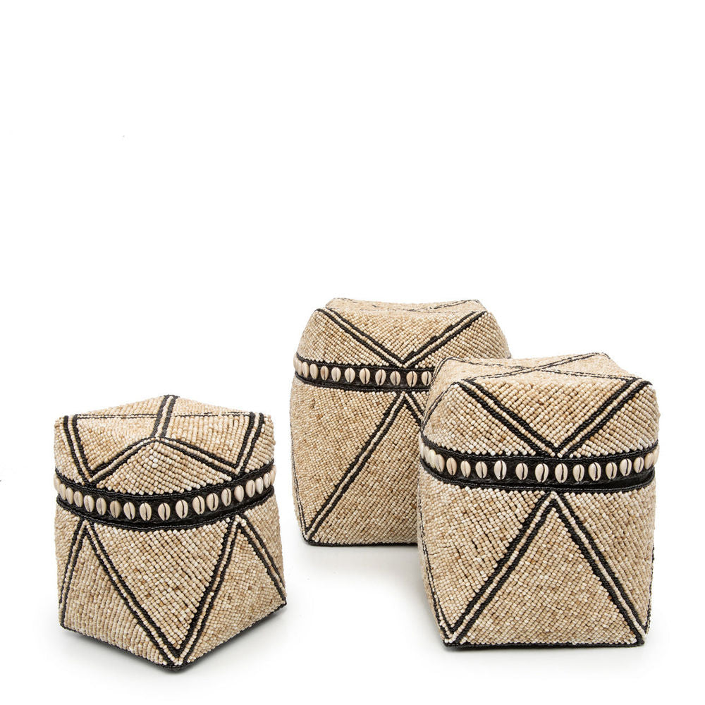 Bazar Bizarre Las cestas de cuentas-Naturaleza Negro-L