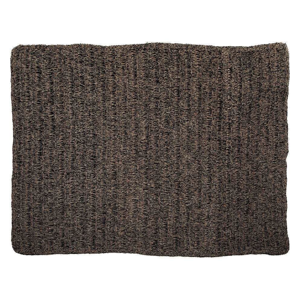 Tapis Bazar Bizar en Jonc de Mer - Noir Naturel - 200x300