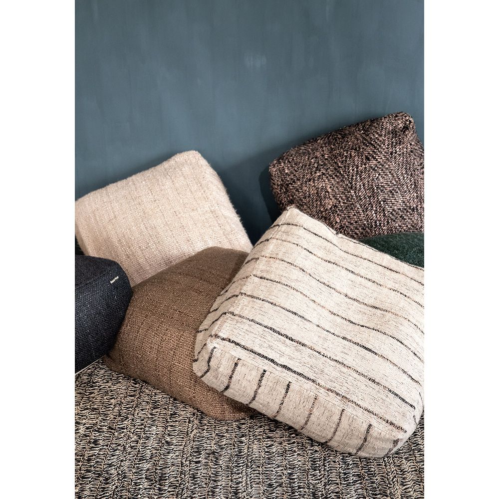 Tapis Bazar Bizar en Jonc de Mer - Noir Naturel - 200x300