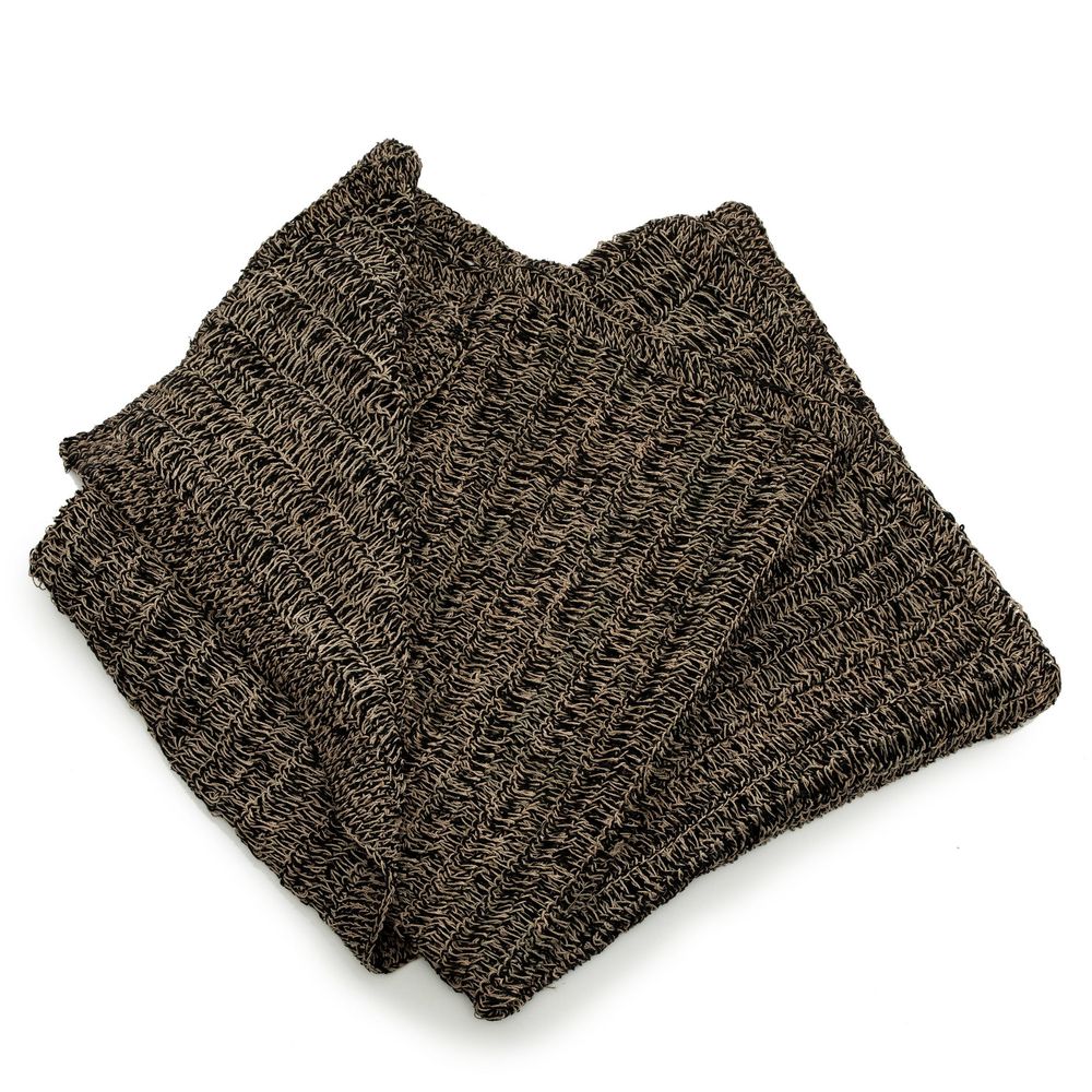 Tapis Bazar Bizar en Jonc de Mer - Noir Naturel - 200x300