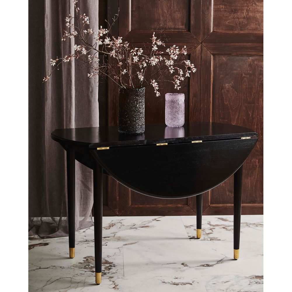 Nordal Mesa redonda A/S AHR, plegable-madera negra