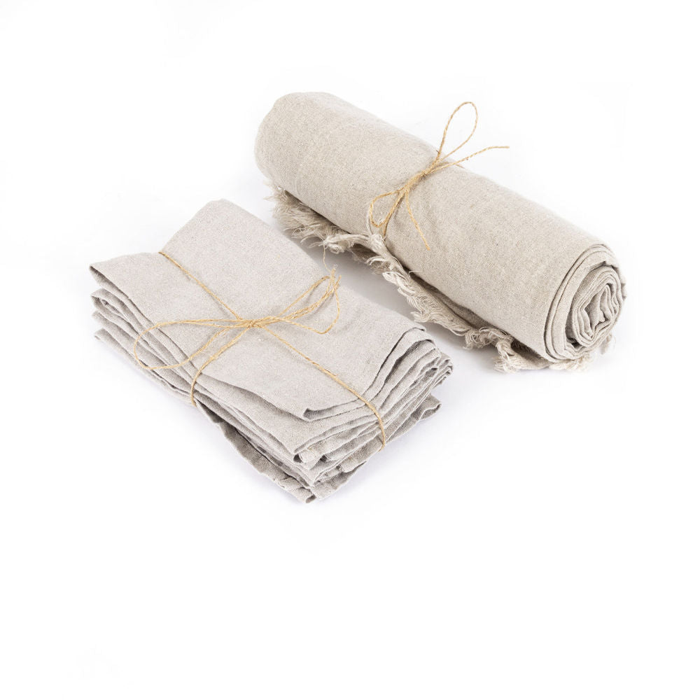 La Nappe Bazar Bizarre Le Lin-Beige - 180x300
