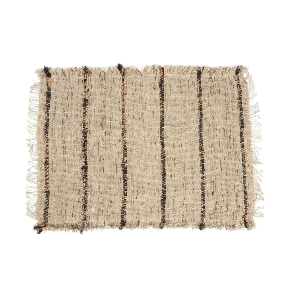 Bazar Bizarre The Oh My Gee Placemat - Beige Black-Juego de 4