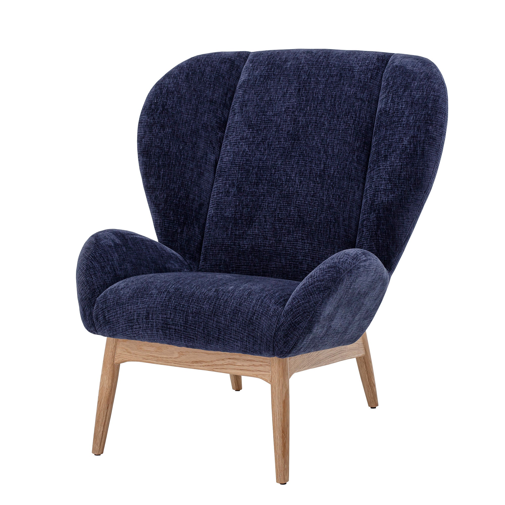 Bloomingville Eave Lounge Stoel, Blauw, Polyester