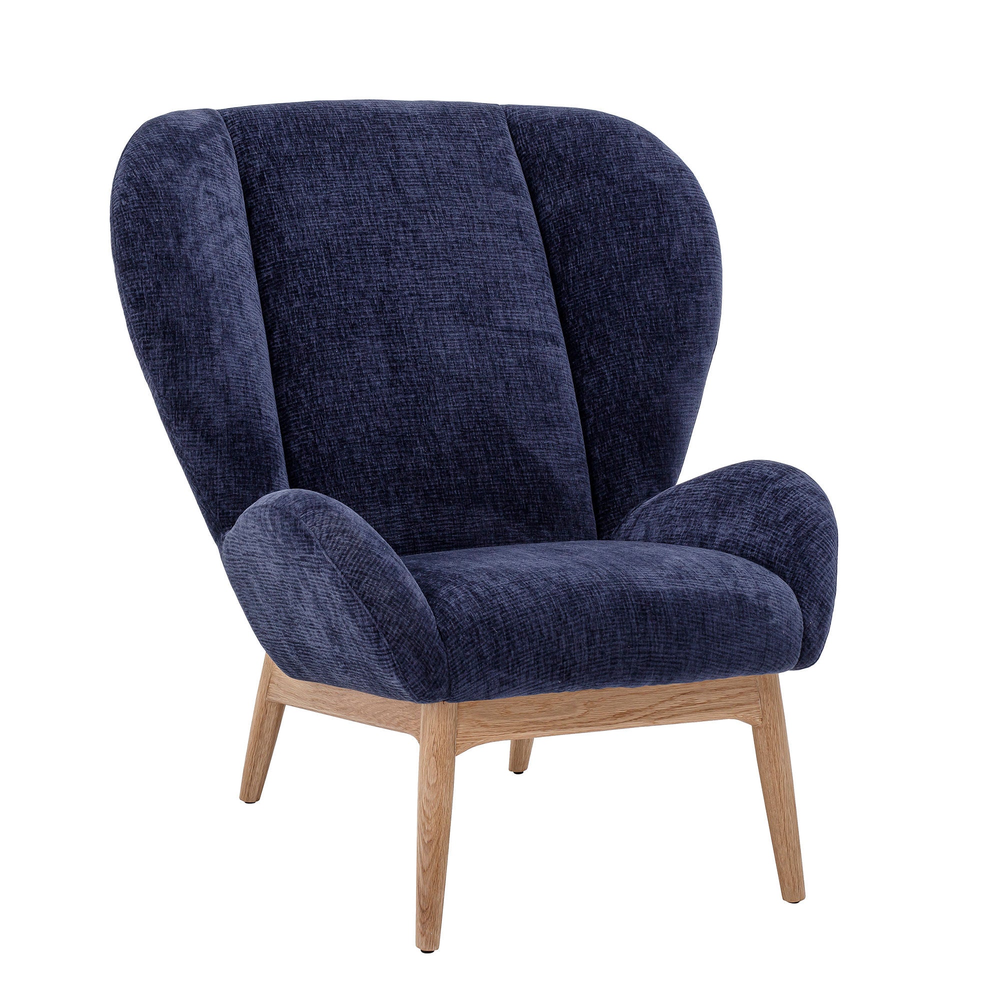 Bloomingville Eave Lounge Stoel, Blauw, Polyester