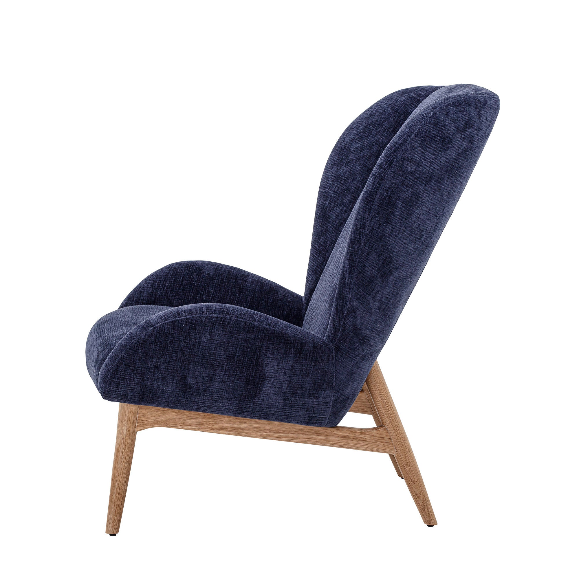 Bloomingville Eave Lounge Stoel, Blauw, Polyester