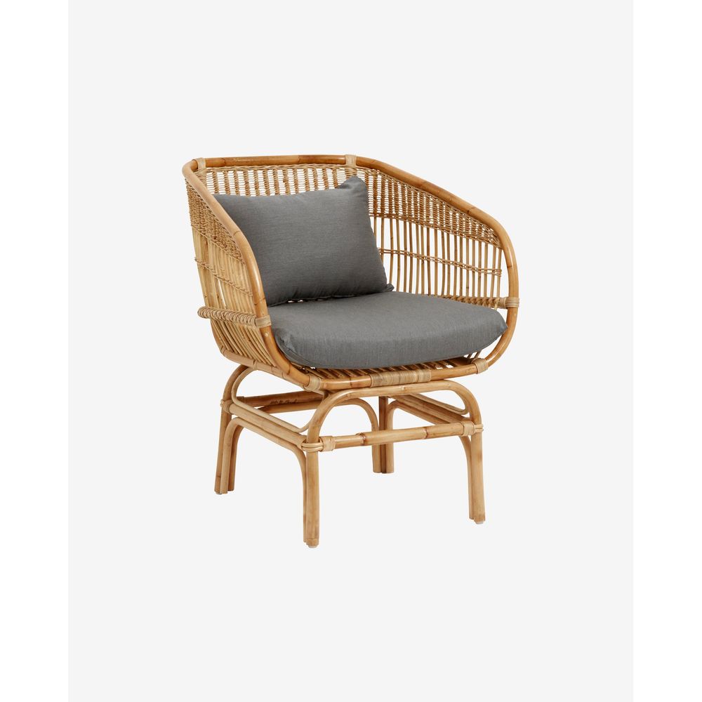 Nordal A/S BALI Rattan sessel mit grauem Sitz