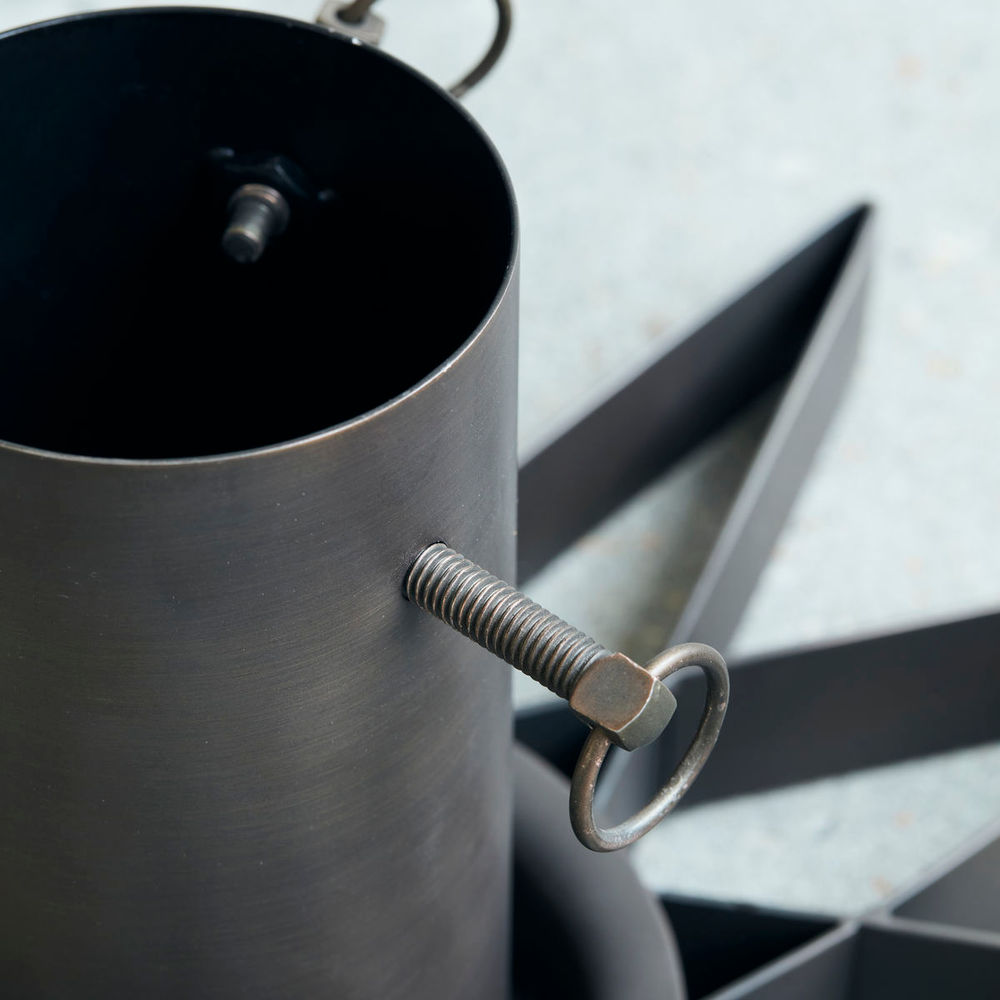 House Doctor soporte de árbol de Navidad, estrella, marrón antiguo