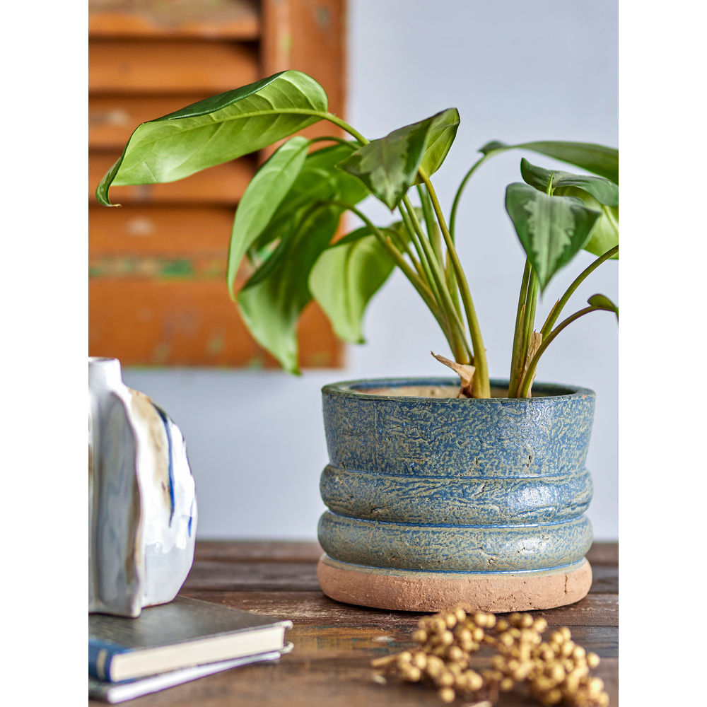 Creative Collection Maizun Bloempot, Blauw, Terracotta