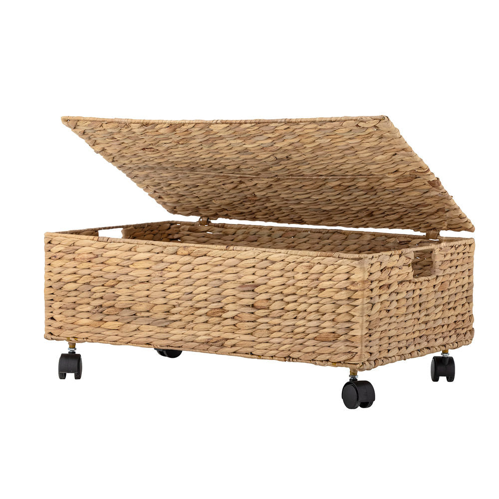 Bloomingville MINI Nelas cesta con tapa, naturaleza, jacinto de agua