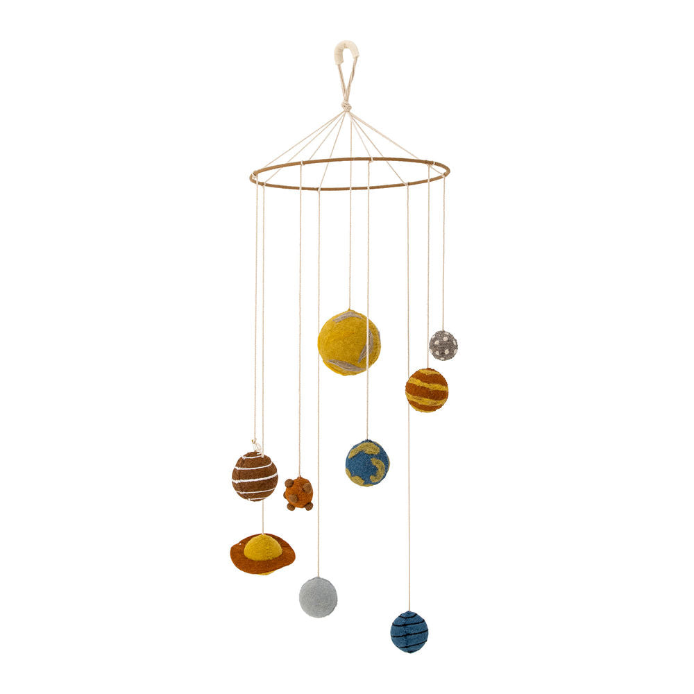 Bloomingville MINI Space Mobiel, Geel, Wol