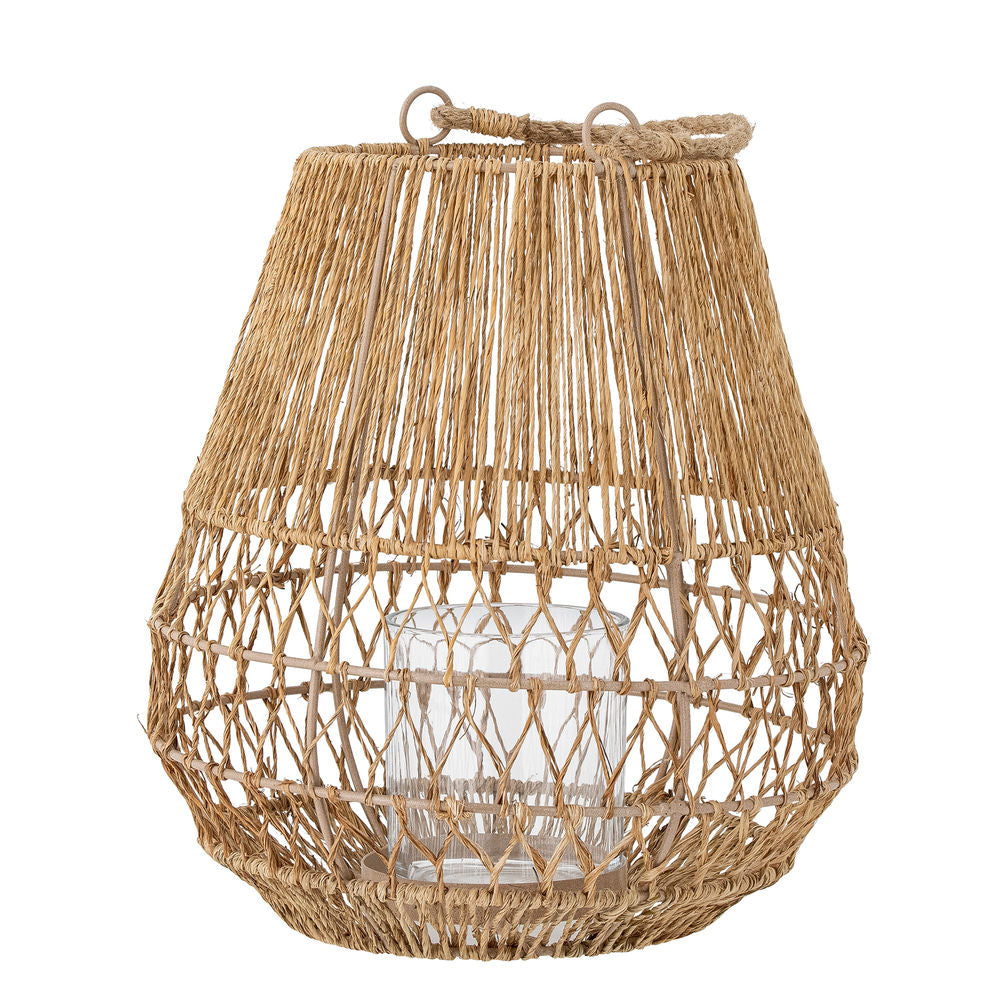Bloomingville Ramona Lantaarn met/Glas, Natuur, Jute