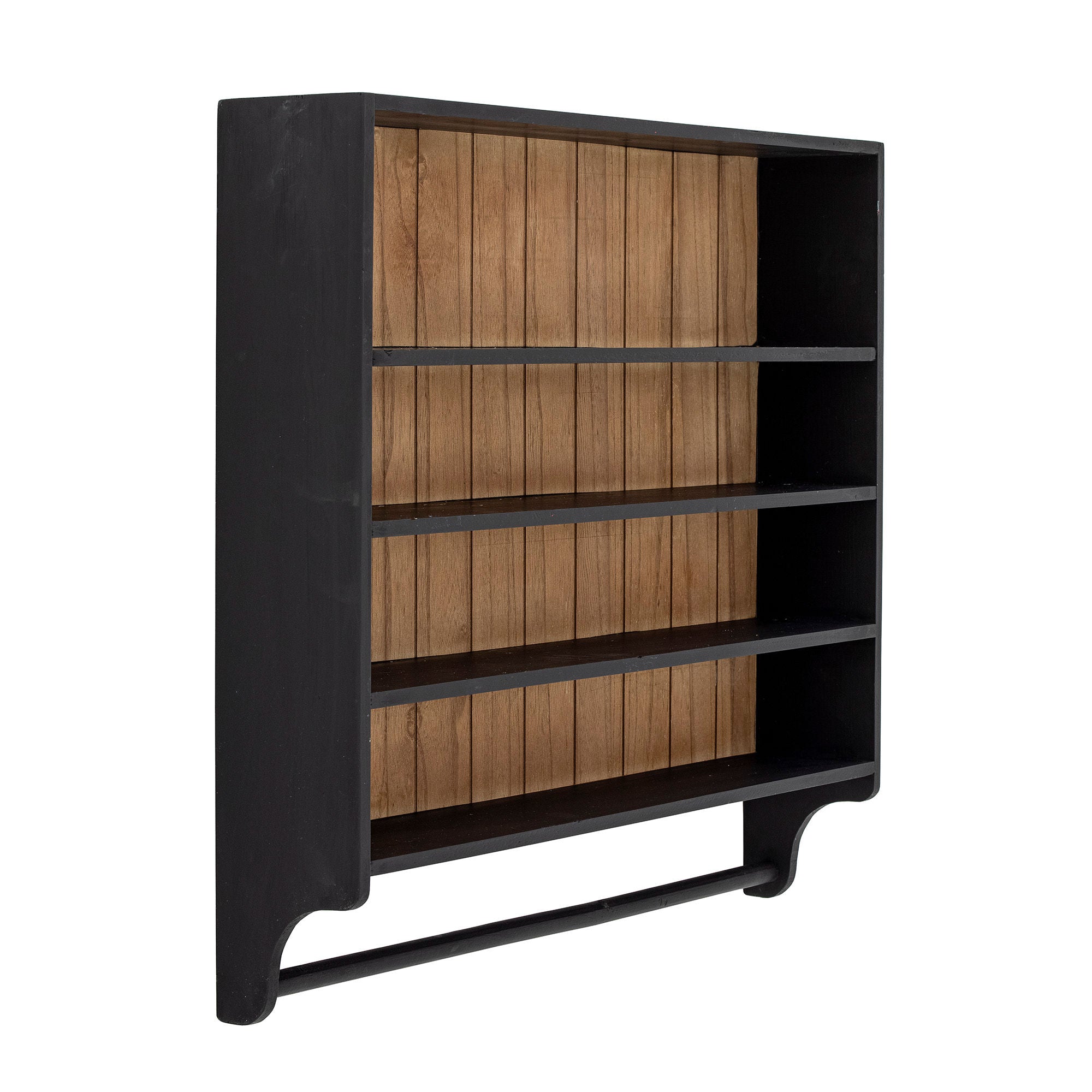 Bloomingville Loup Plank, Zwart, Vurenhout