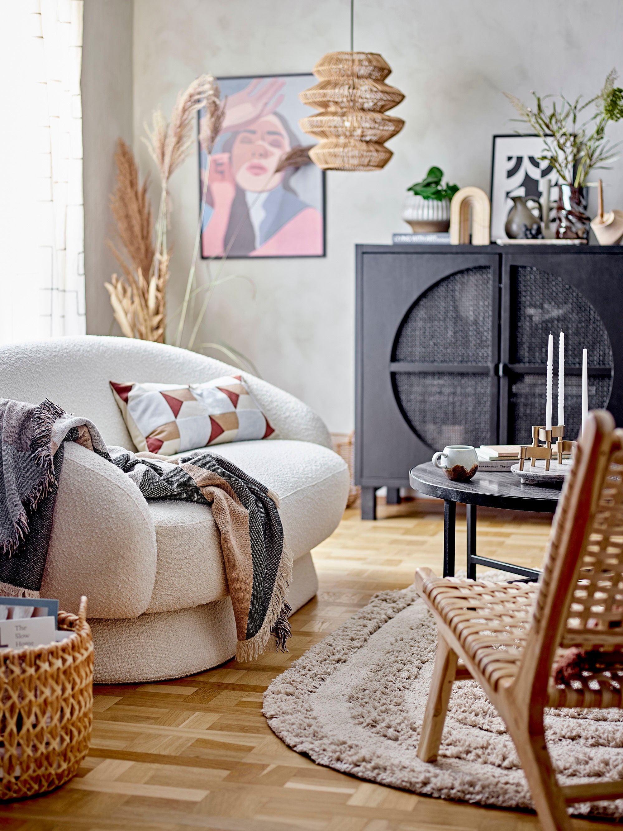 Blooming ville Corinna Kissen, Blau, Baumwolle