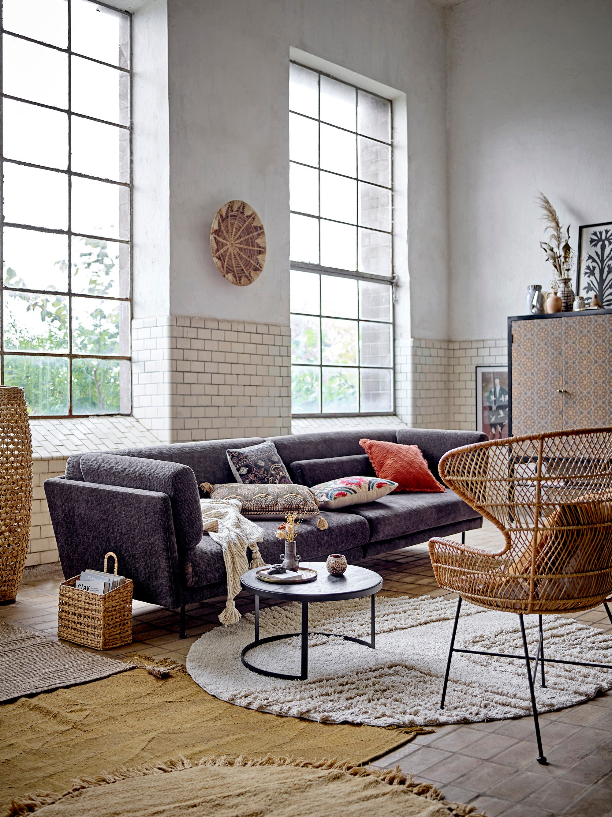 Bloomingville Tapis Zola, Marron, Laine