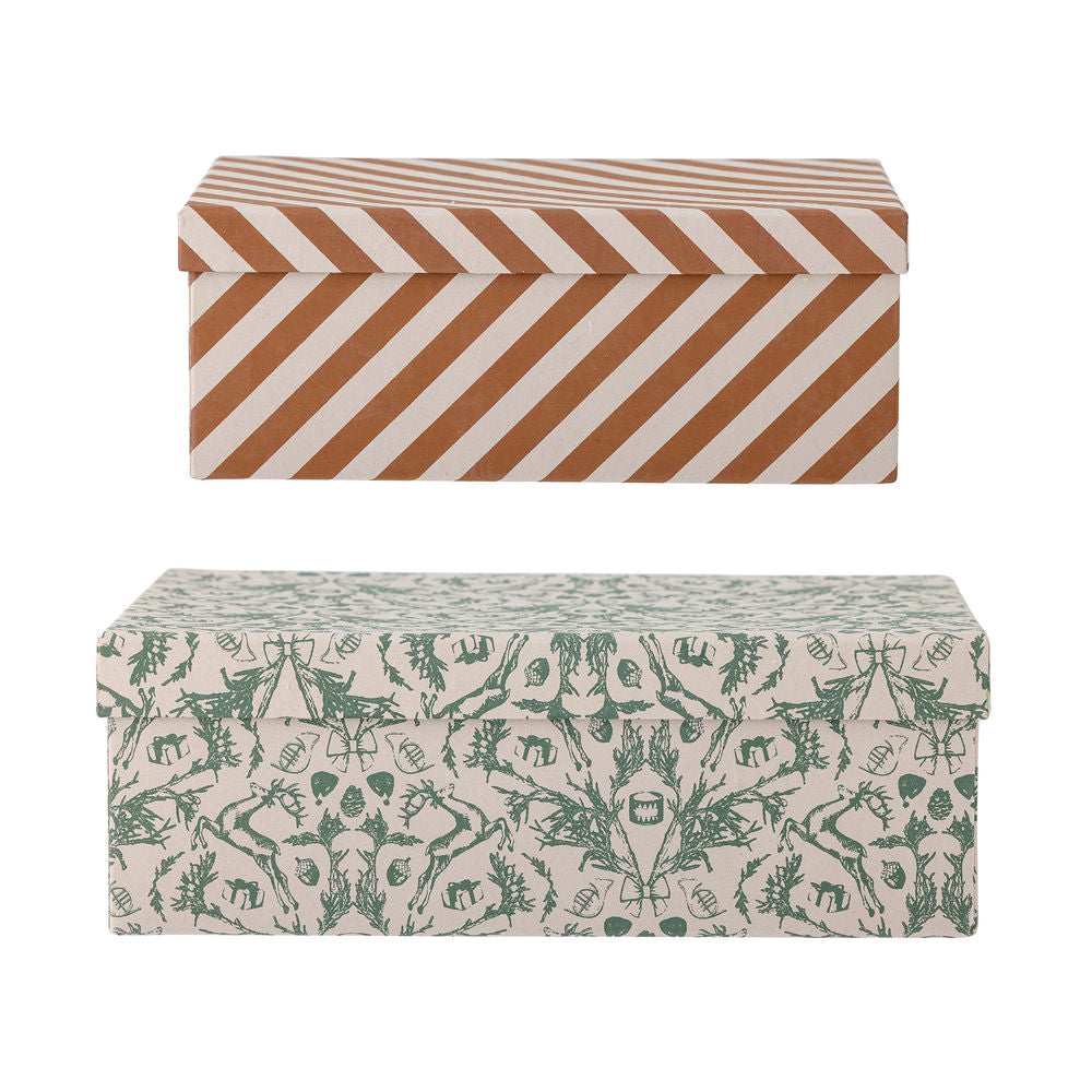 Bloomingville Mariannoos con tapa, verde, papel