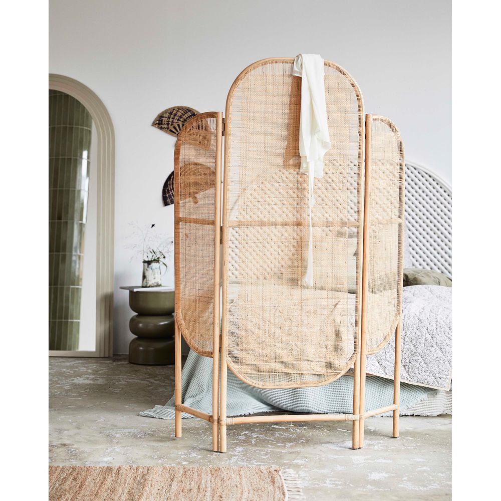 Nordal A/S BALI paravent, rotin/tissage-naturel