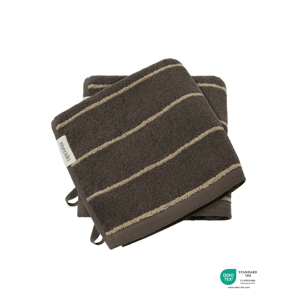 Serviette Meraki, rayure, armée