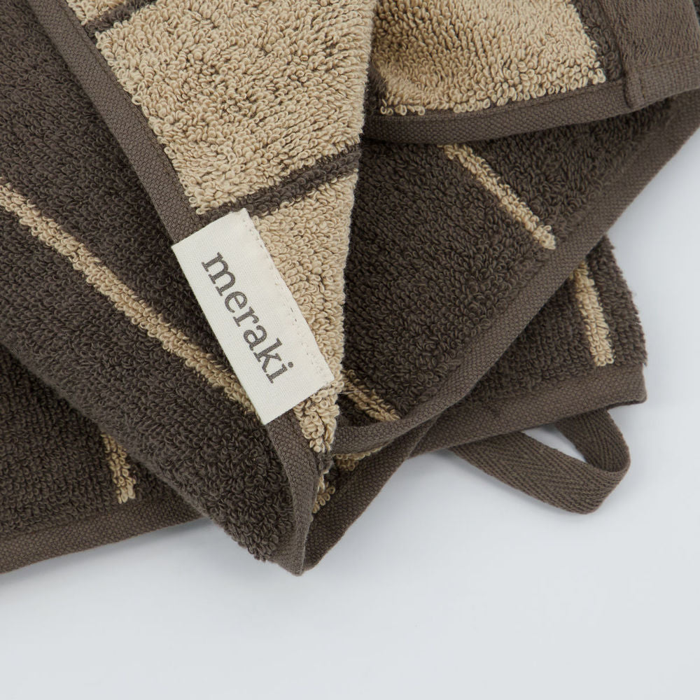 Serviette Meraki, rayure, armée