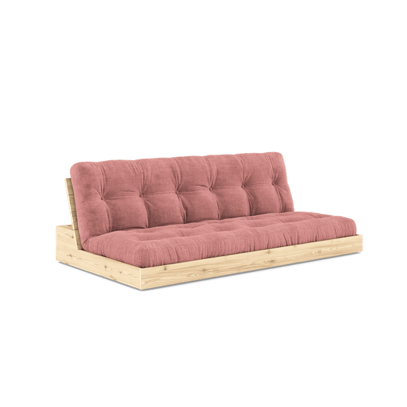 Karup Design BASE CLEAR LACQUERED W. 5-LAYER MIXED MATTRESS SORBET PINK