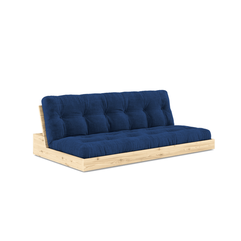 Karup Design BASE CLEAR LACQUERED W. 5-LAYER MIXED MATTRESS ROYAL BLUE