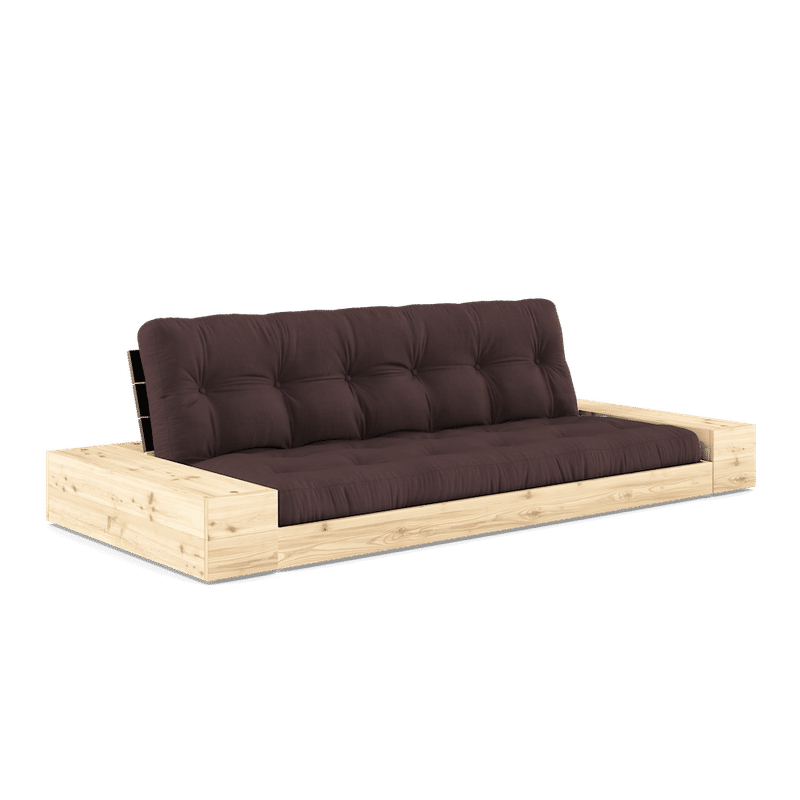 Karup Design BASE BLACK NIGHT LACQUERED W. 2 ZIJKANTEN HELDER W. 5-LAGERS GEMENGDE MATTRESS BRUIN