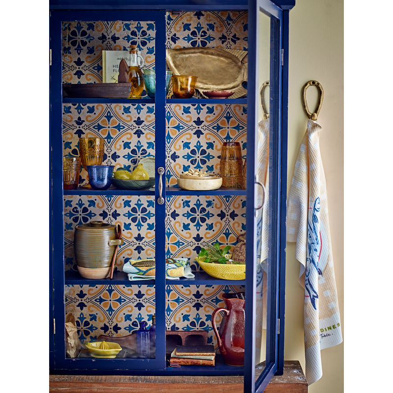 Collection Créative Hazem kast, bleu, bois, verre