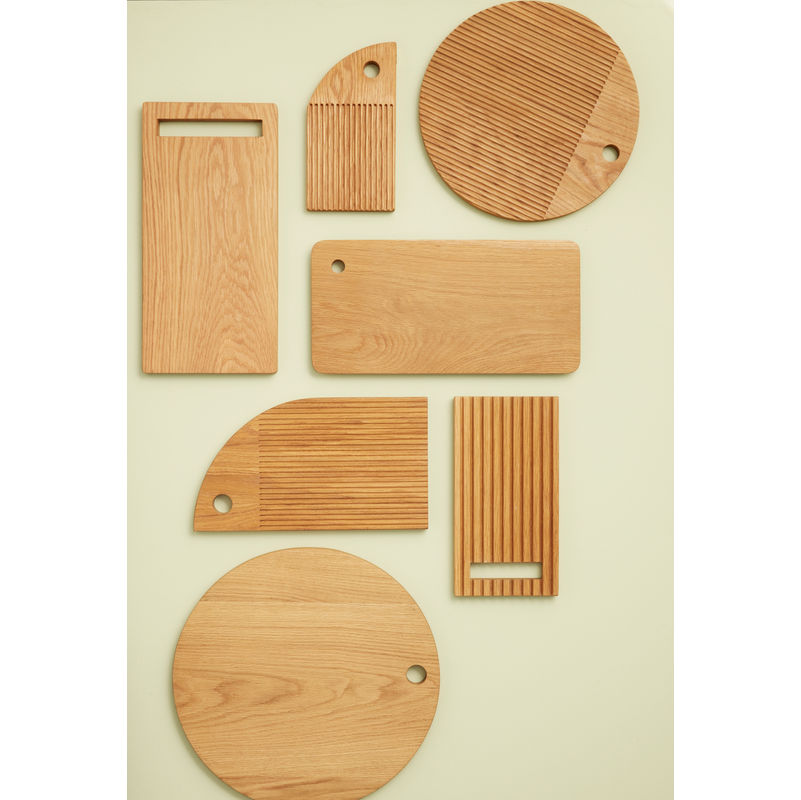 Hübsch Tablas de cortar divididas Naturel (juego de 2)