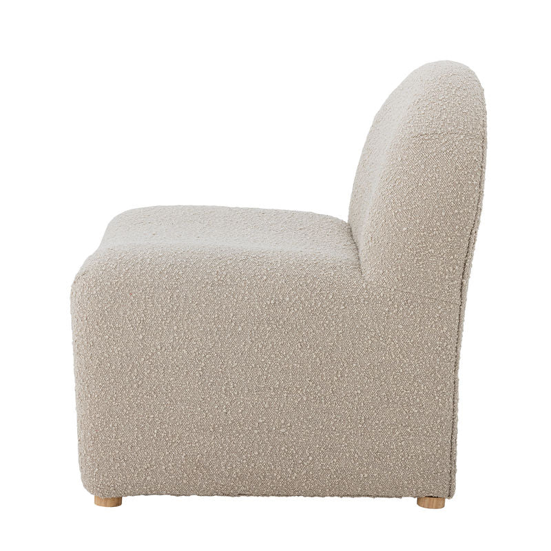 Fauteuil Bloomingville Neel Lounge, naturel, polyester
