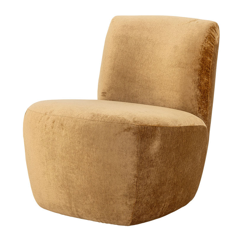 Creative Collection Almonde Loungestoel, Bruin, Polyester