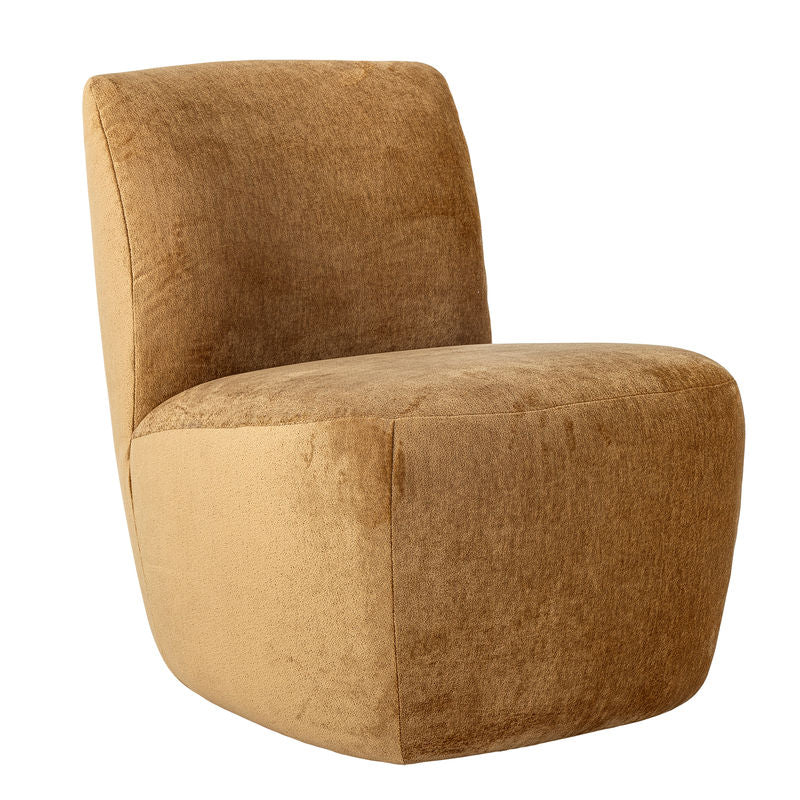 Creative Collection Almonde Loungestoel, Bruin, Polyester