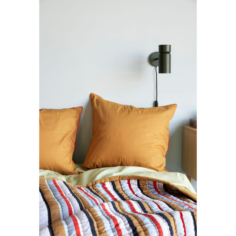 Hübsch Aki Bedding 80/200 Naranja/Verde