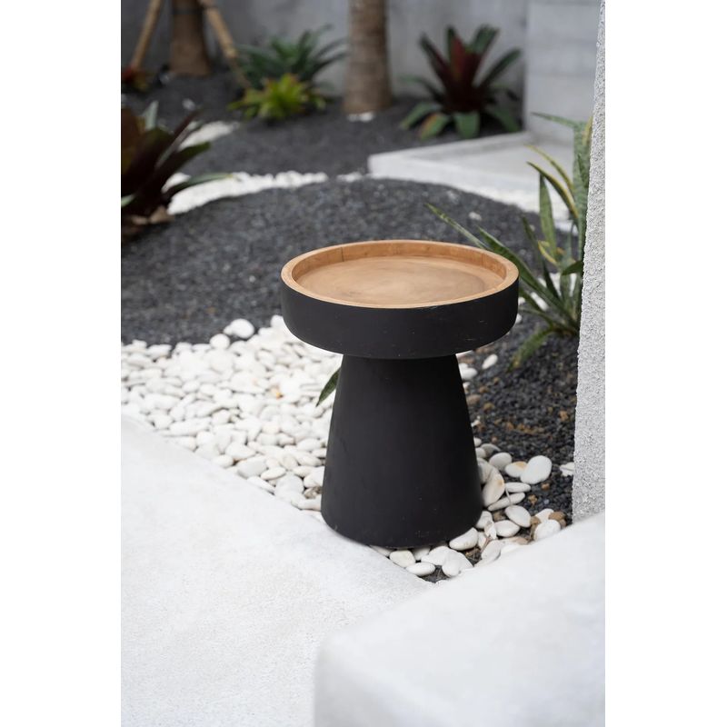 Bazar Bizar The Rayu Side Table - Black Natural