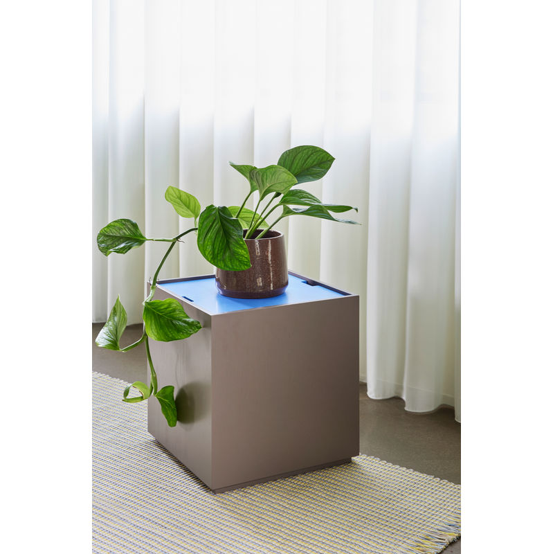 Boîtes de rangement Hübsch Vault, bleu, marron