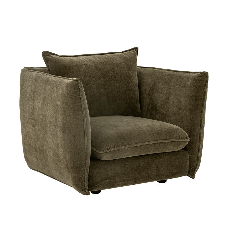 Bloomingville Austin Loungestoel, Groen, Gerecycled Polyester