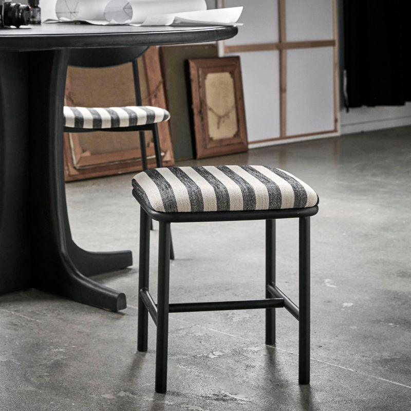 House Doctor Fauteuil/hocker, HDToda, Noir/Blanc cassé