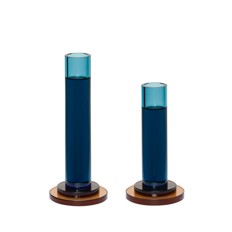 Hübsch Bougeoirs Comète Bleu (lot de 2)