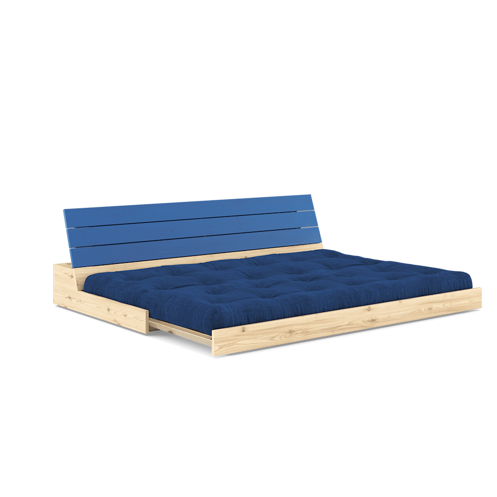 Karup Design BASE COBALT BLUE LACQUERED W. 5-LAYER MIXED MATTRESS ROYAL BLUE