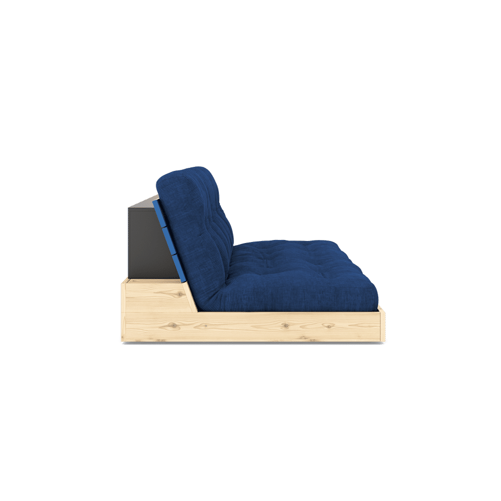 Karup Design BASE COBALT BLUE LACQUERED W. 5-LAYER MIXED MATTRESS ROYAL BLUE