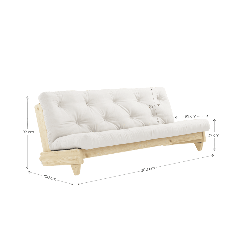 Karup Design FRESH CLEAR LACQUERED W. FRESH MATTRESS BEIGE