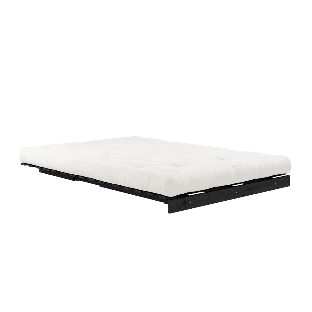 Karup Design ROOTS BLACK LACQUERED 140 X 200 W. ROOTS MATTRESS NATURAL