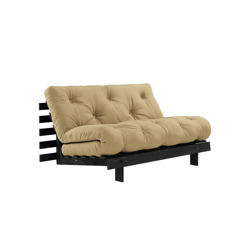 Karup Design ROOTS NOIR LAQUÉ 140X200 W. ROOTS MATELAS BLÉ BEIGE