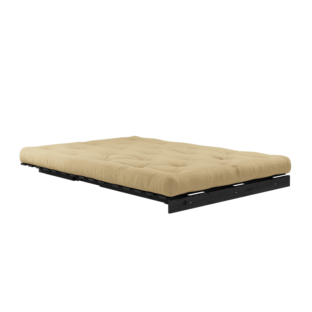 Karup Design ROOTS NOIR LAQUÉ 140X200 W. ROOTS MATELAS BLÉ BEIGE