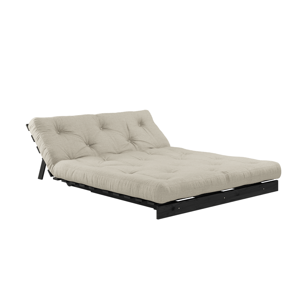 Karup Design ROOTS NOIR LAQUÉ 140X200 W. ROOTS MATELAS LIN