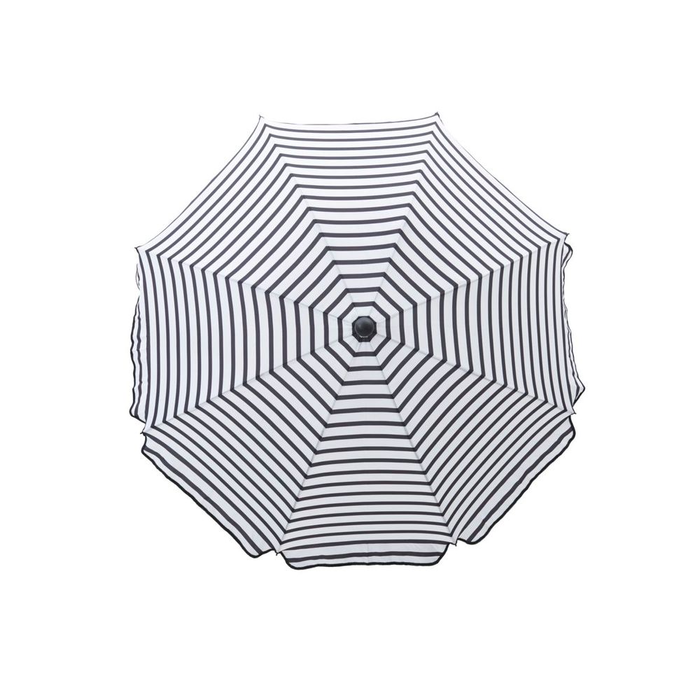 Parasol de plage ou de jardin House Doctor, Oktogon, noir/blanc