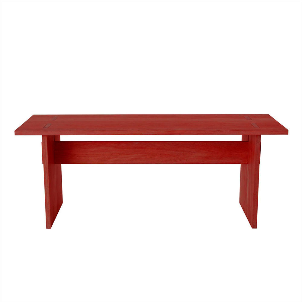 OYOY LIVING Banc en bois Kotai-Rouge cerise