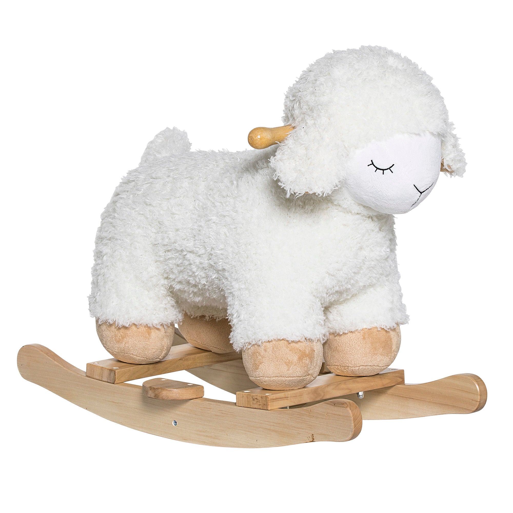 Bloomingville Mini Laasrith Balançoire Jouets, Mouton, Blanc, Polyester