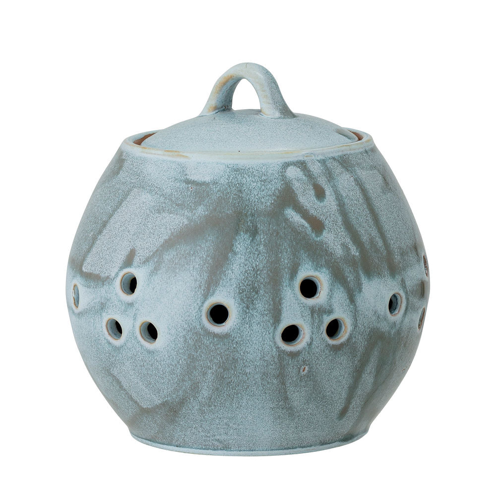 Kreative Sammlung Petal Pot mit Deckel, Blau, Steinzeug